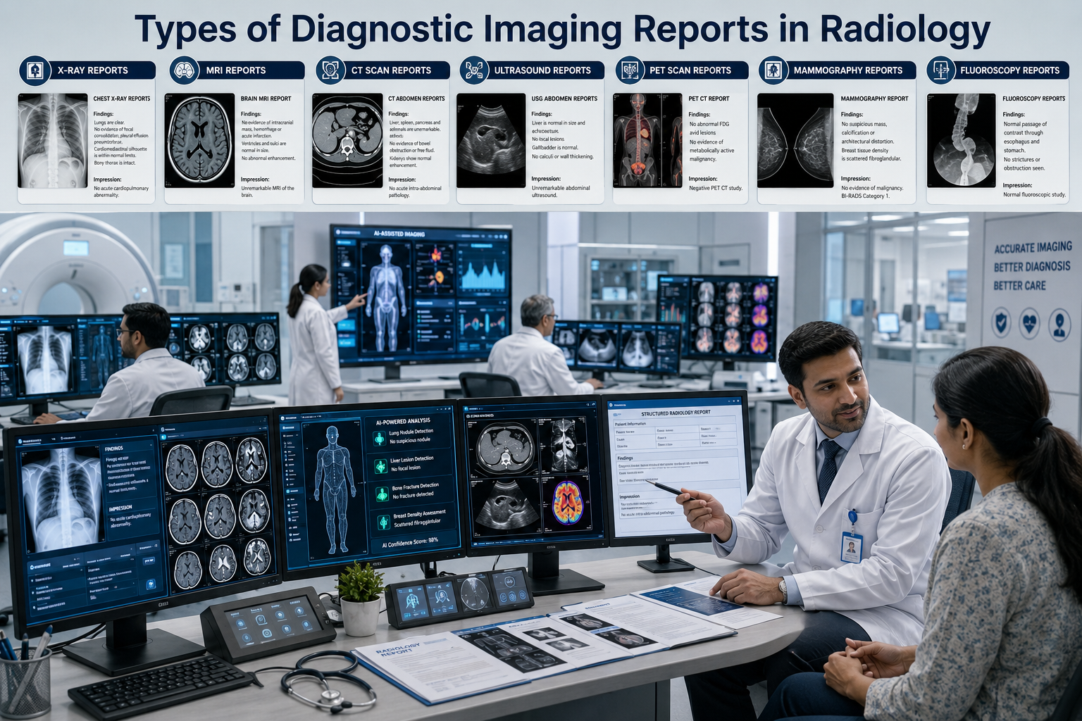 Types of Diagnostic Imaging Reports in Radiology